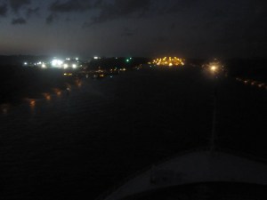 Panama-Canal-Night-Time-Approach