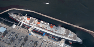 The Queen Mary at home in Long Beach, California