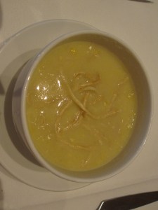 Chicken, Coconut and Sweetcorn Soup With Crispy Fried Noodles