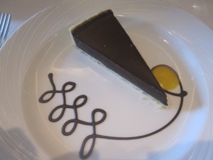 Dark Valrhona Chocolate and Grand Marnier Tart