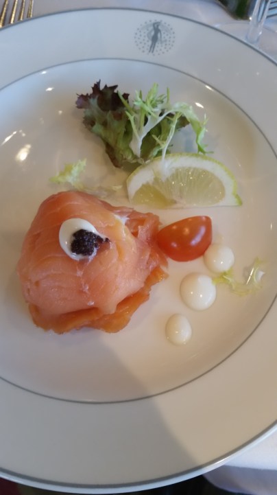 Smoked salmon parcel