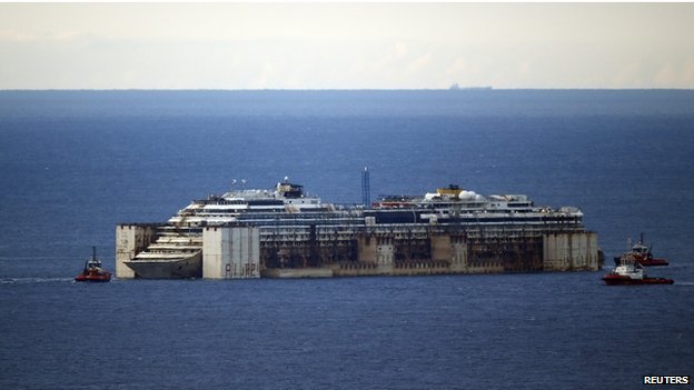 Costa Concordia Under Tow