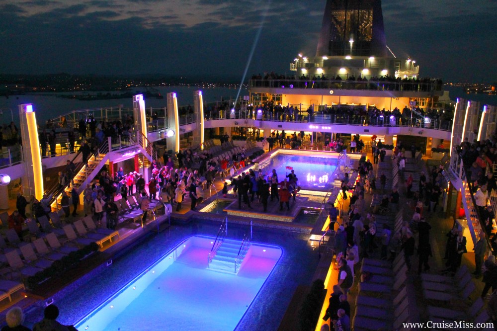 Leaving Southampton on her Maiden Voyage.