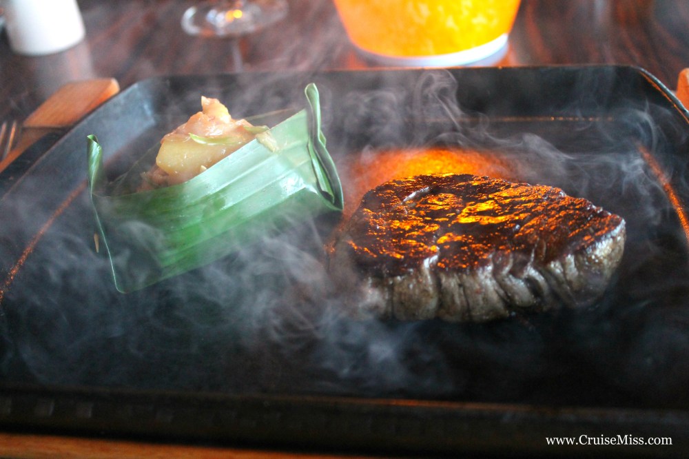 Sizzling beef fillet with Balinese sauce (before the sauce is added) - East to West