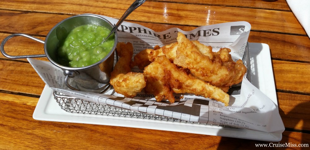 Fresh fish and extra mushy peas - I didn't want chips that day - Beach Club