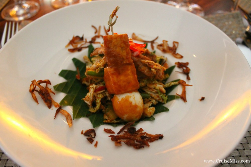 Gado Gado salad - Indonesian chicken and cabbage with a peanut sauce - East to West