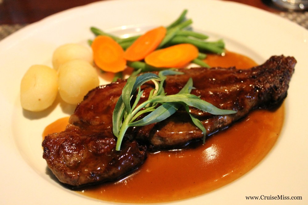 Steak, potatoes and vegetables