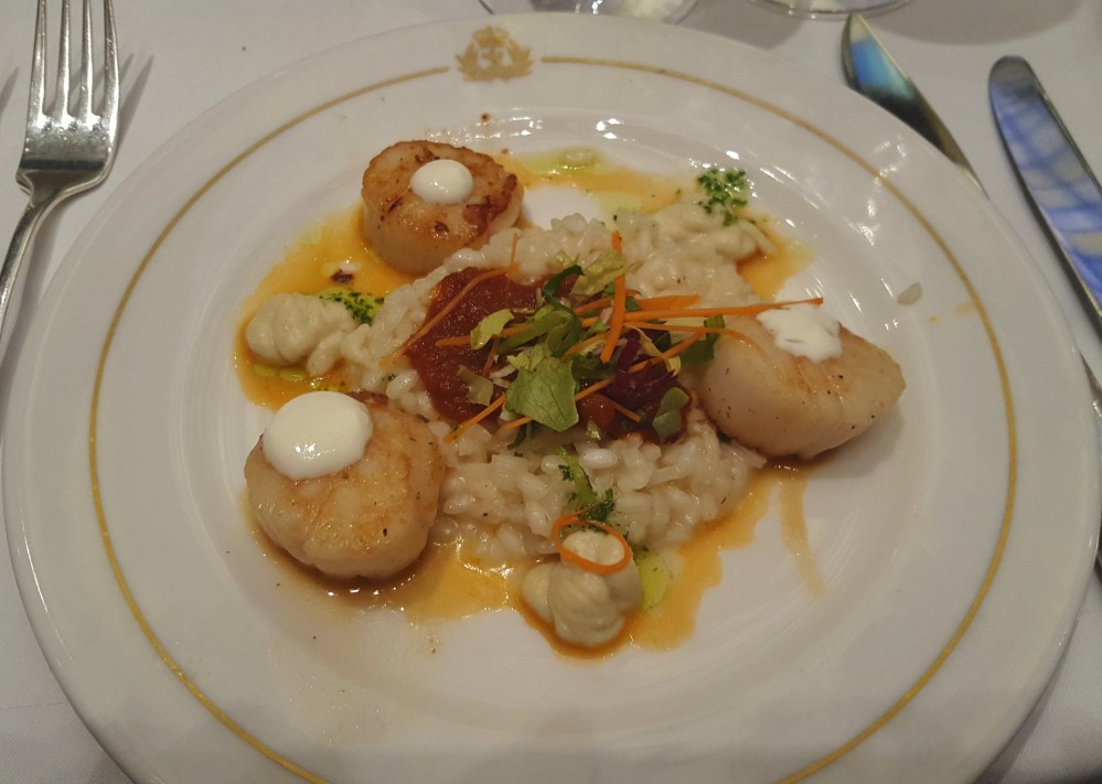 Scallops with artichoke puree and tomato confit - CanyonRanch menu