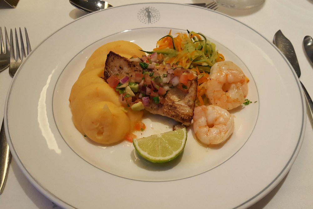 Mahi-Mahi fillet on sweet potato mash